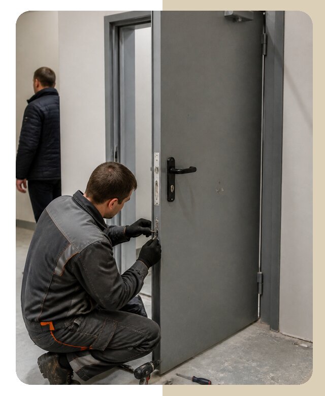 Ремонт противопожарной двери в Новотроицке по цене 6804 р. | Дверной